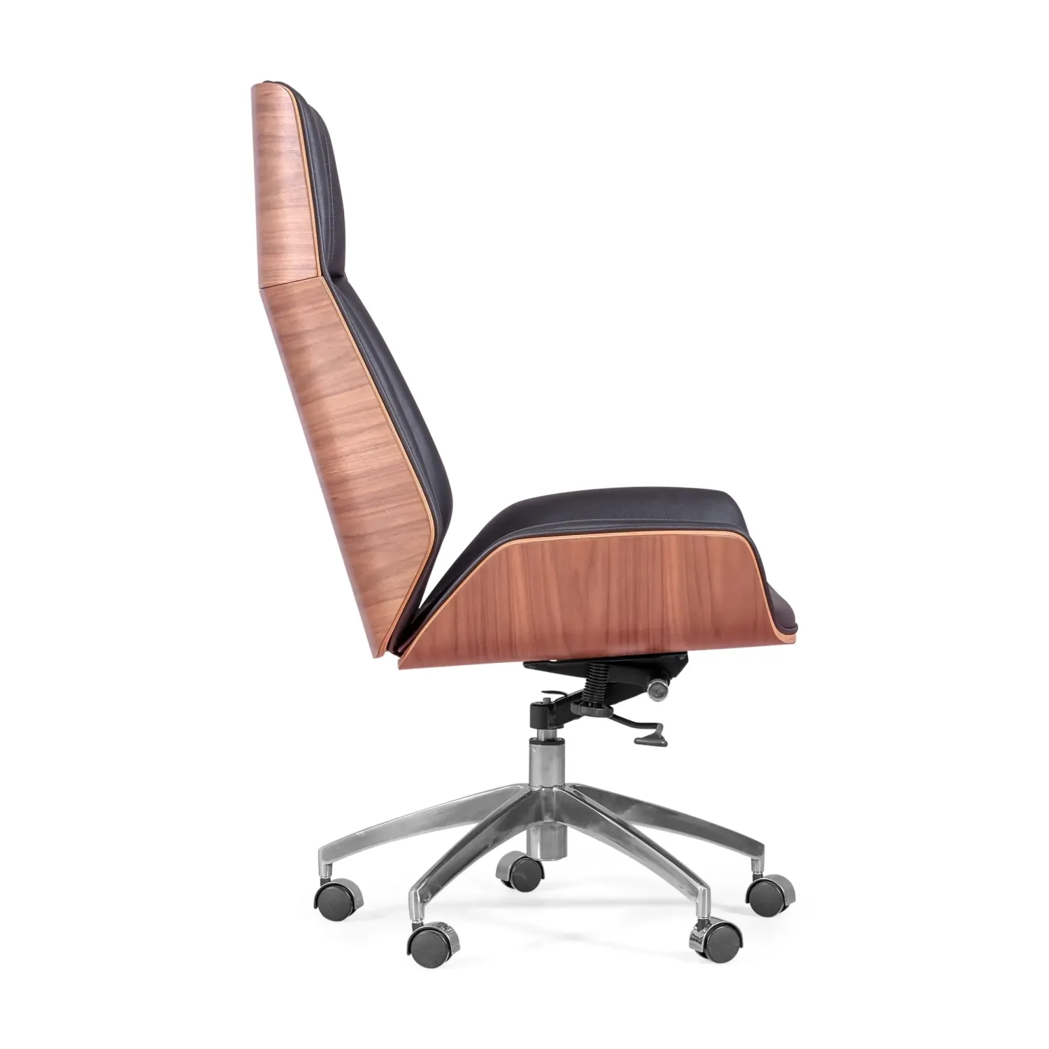 Silla de oficina nórdica - Sillas de oficina de cuero - Mobiliario de diseño