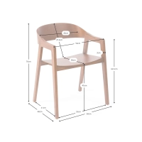 Cadeira de carvalho nórdico com braços Soho | Design minimalista escandinavo