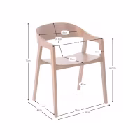 Silla Nórdica Soho de Roble con Brazos | Diseño Minimalista Escandinavo