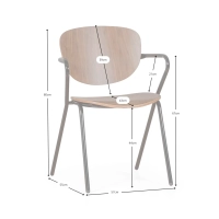 Industrial chair Alpha in walnut wood - Wooden chairs - Mueble Design