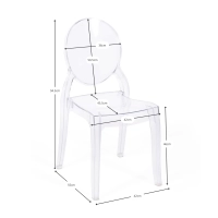 Louisiana Transparenter Moderner Gastfreundschaftsstuhl - Mobelarium