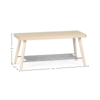 Banco em madeira de faia Bristol Nórdico - Mueble Design