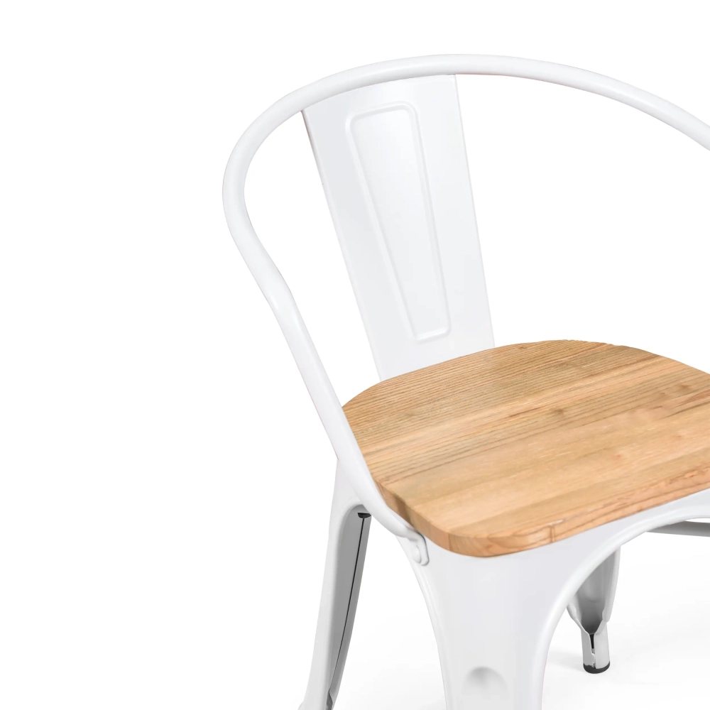 Silla Bistro Arms Wood - Industrial-Vintage con Asiento de Olmo