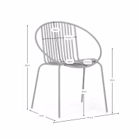 Silla Metálica Bali - Resistente y moderna para exterior e interior - Mueble Design
