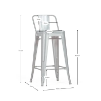Replica dello sgabello Tolix 66 cm - Mobilie Design