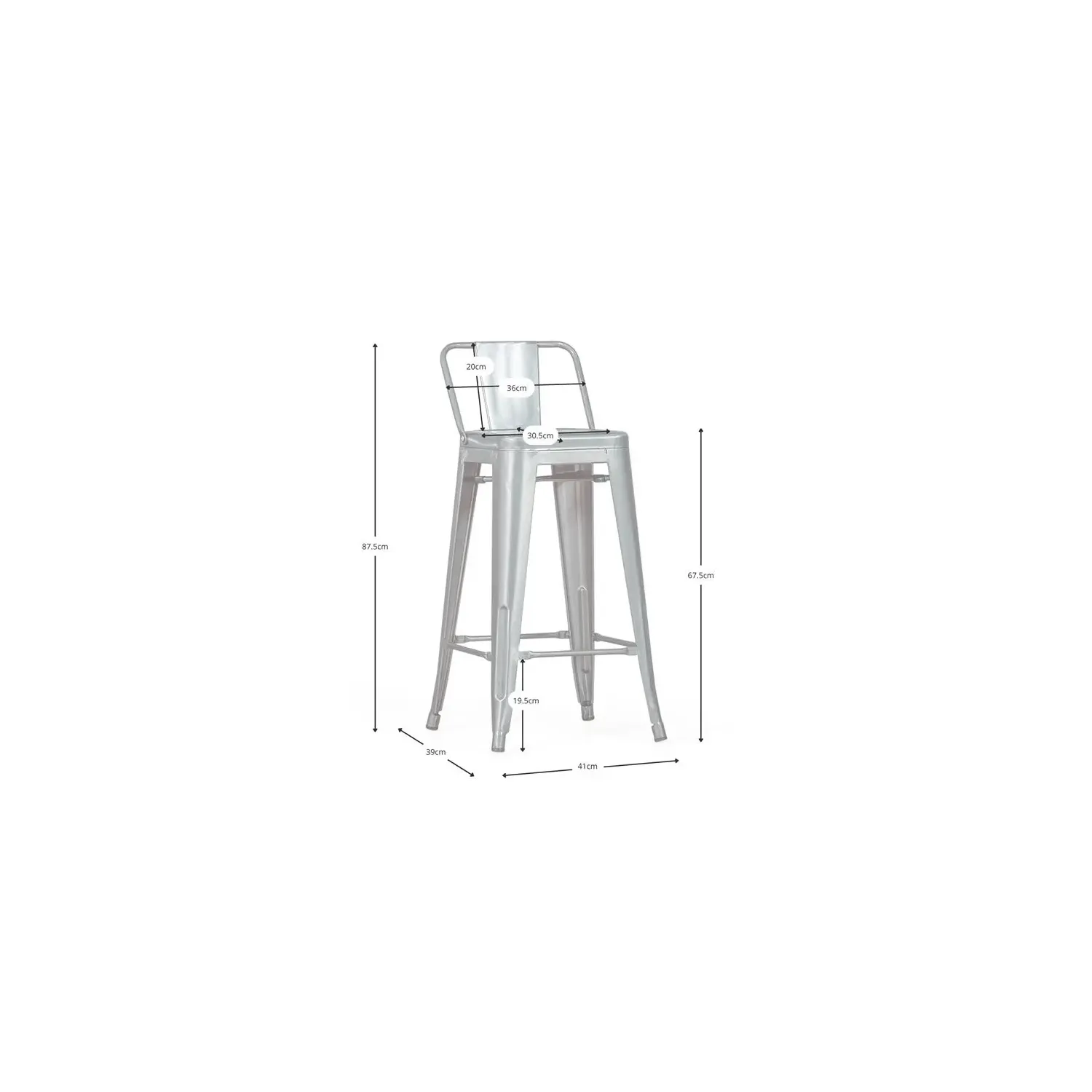 Replica Tolix stool of 66 cm - Mueble Design