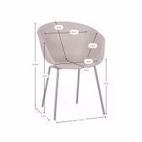 Cadeira estofada em pele Denver - Design industrial e conforto