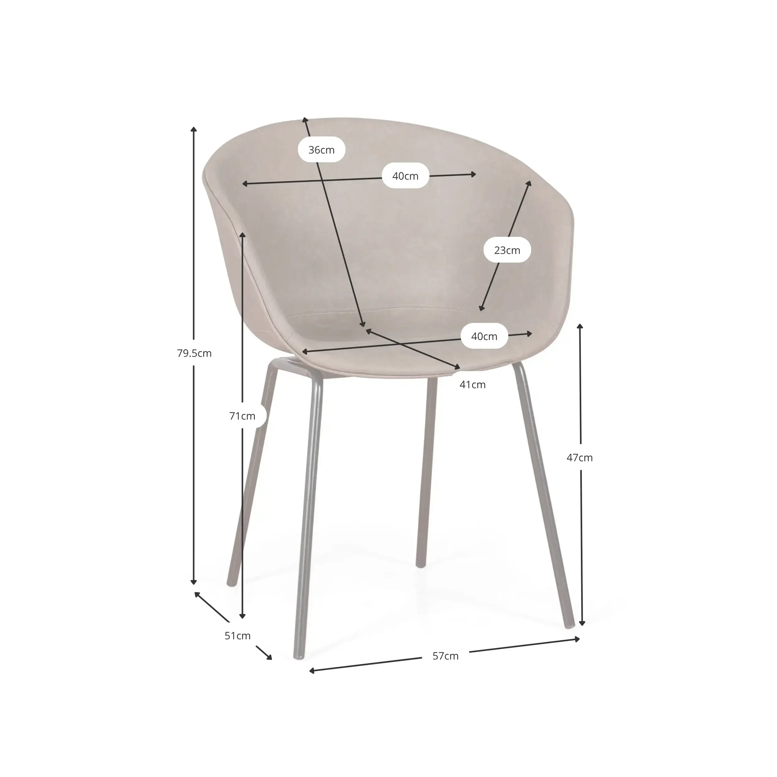 Denver Leatherette Upholstered Chair - Industrial Design and Comfort