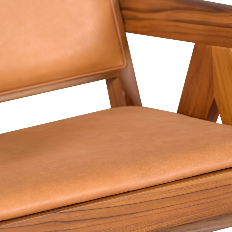 Lounge-Sessel Compass - Retro-Vintage in italienischem Leder - - - Mobelarium