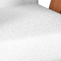 Cadeirão Confort lounge Compass em madeira e boucle - Mueble Design