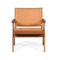 Sillón Lounge Compass - Retro-vintage en piel italiana - Mueble Design