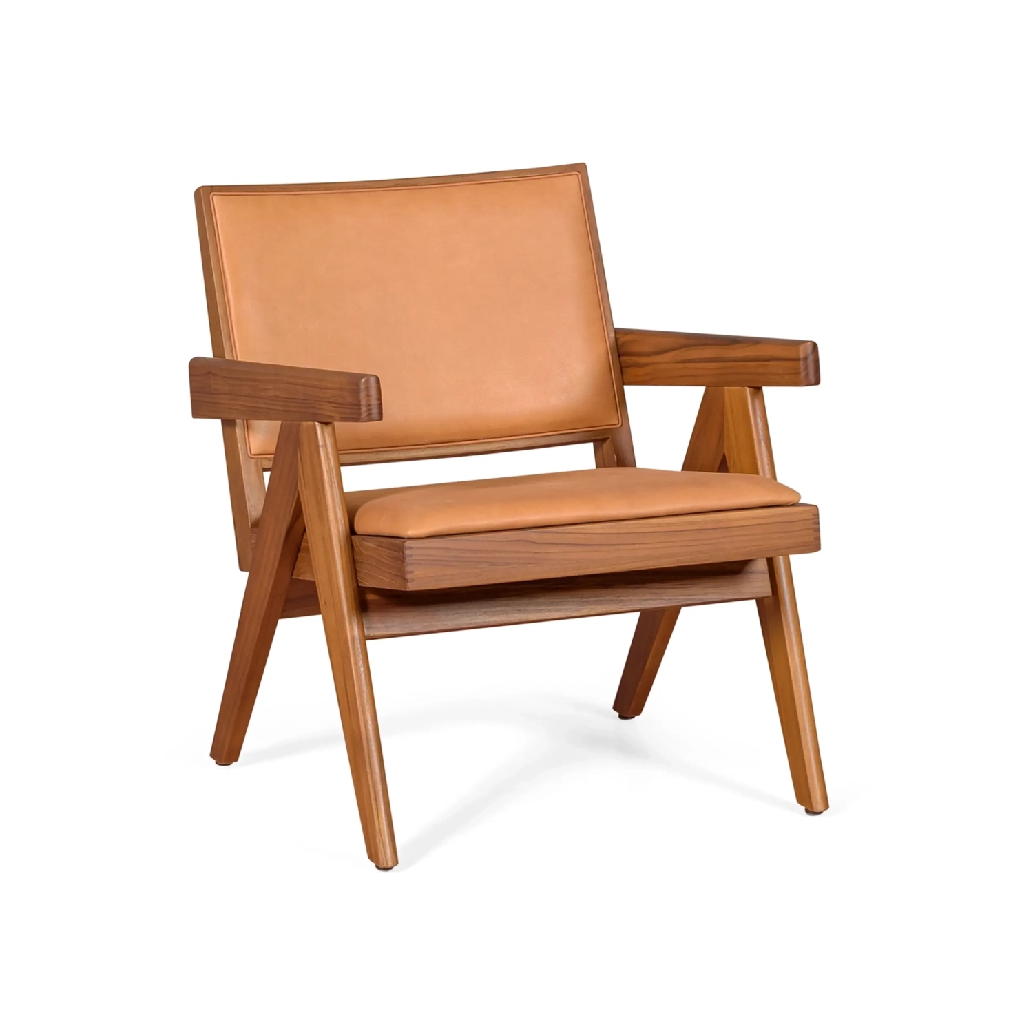 Lounge křeslo Compass - Retro-vintage v italské kůži - - Mobelarium