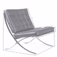 Barcelona Chair in Italian Leather - Modern furniture - Mueble Design