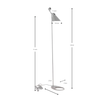 Jhon floor lamp | Design inspired by Arne Jacobsen in steel