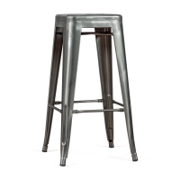 Jakkara teollinen Bistro 76 cm | Kirkas teräs pinottava