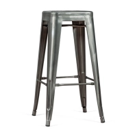 Stool industrial Bistro 76 cm | Bright steel stackable