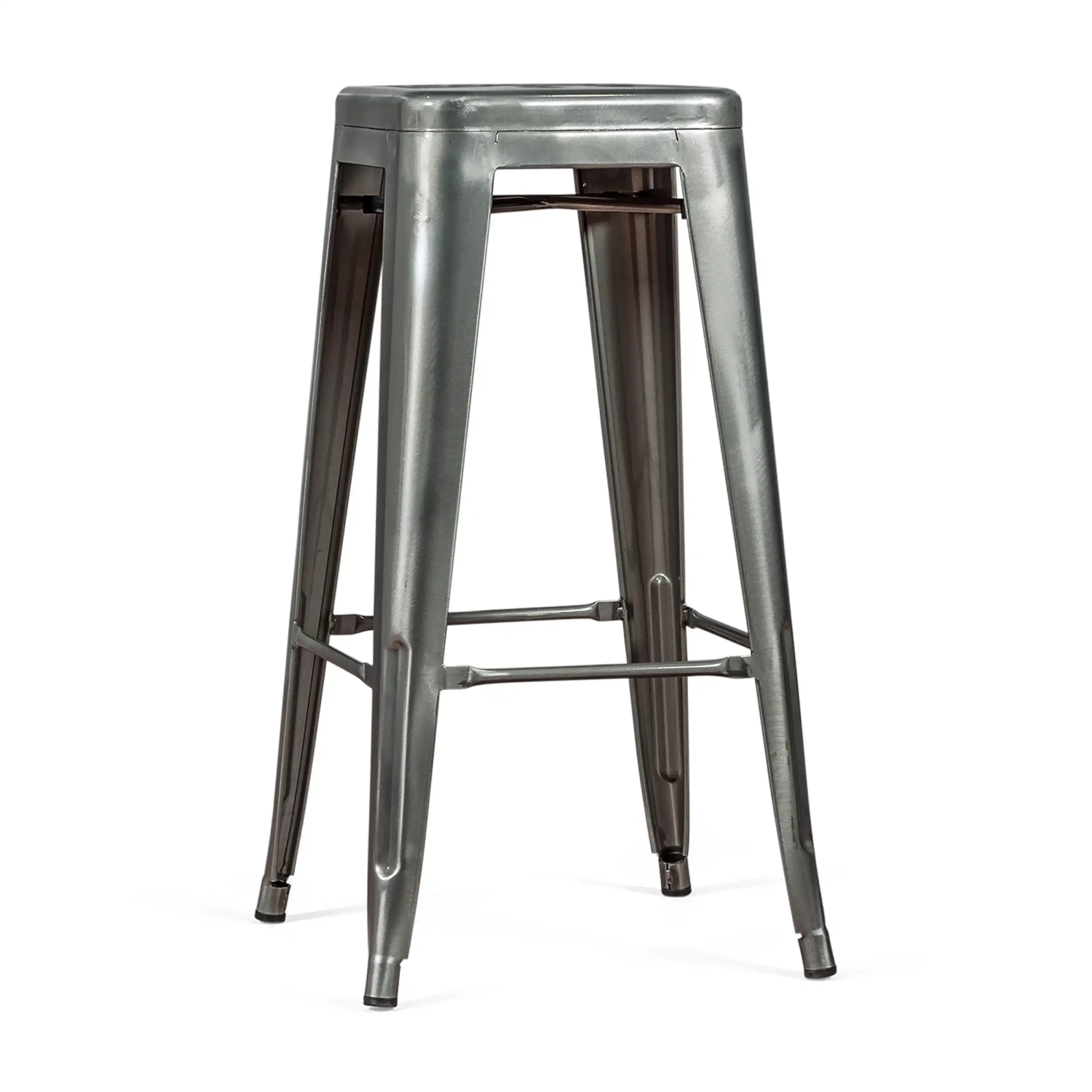 Jakkara teollinen Bistro 76 cm | Kirkas teräs pinottava