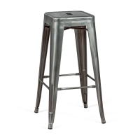 Barstol industriell Bistro 76 cm | Blankstål stapelbar