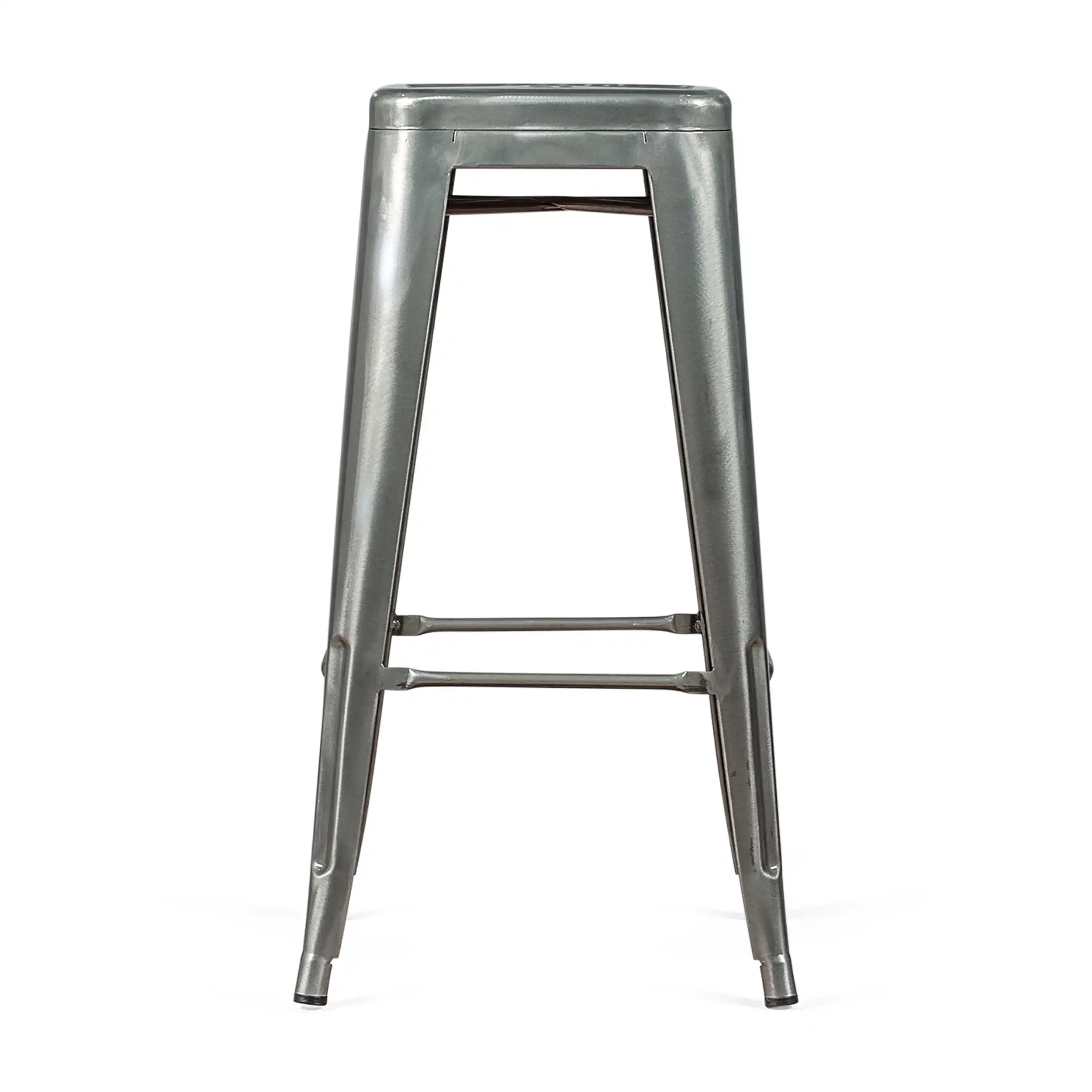 Stool industrial Bistro 76 cm | Bright steel stackable