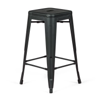 Stool industrial Bistro 66 cm | Steel stackable glossy or mat steel