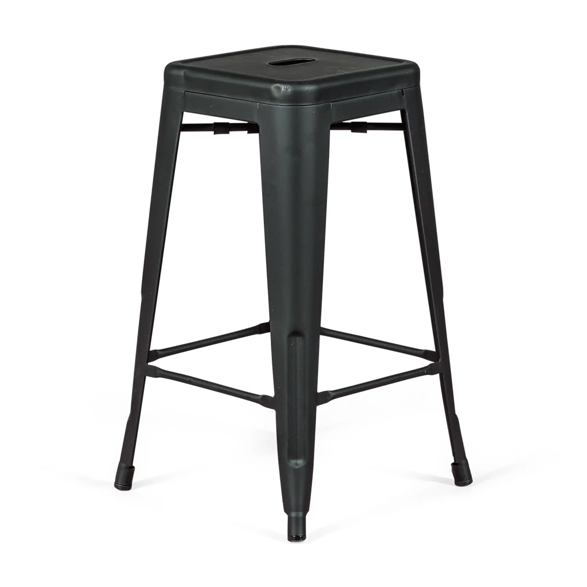 Stool industrial Bistro 66 cm | Steel stackable glossy or mat steel