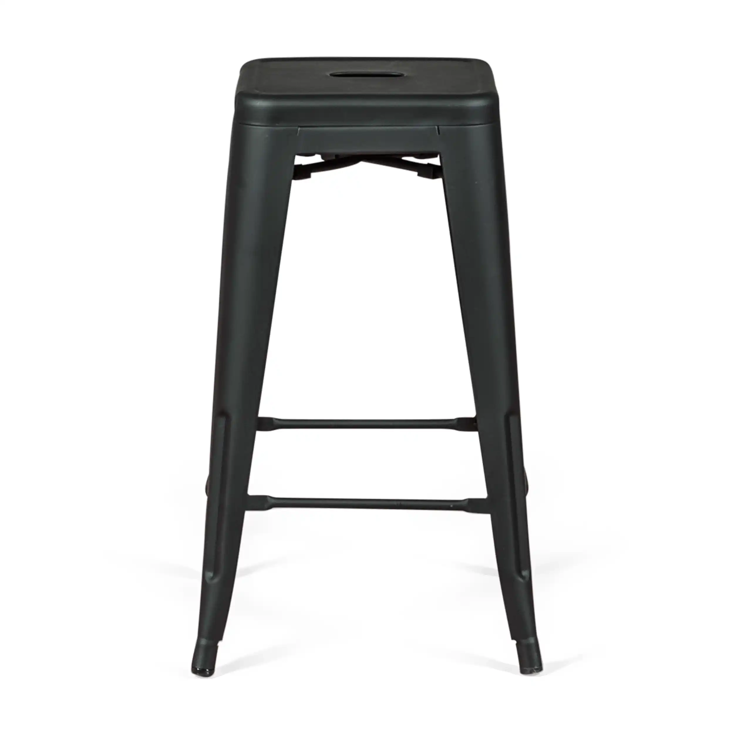 Stool industrial Bistro 66 cm | Steel stackable glossy or mat steel