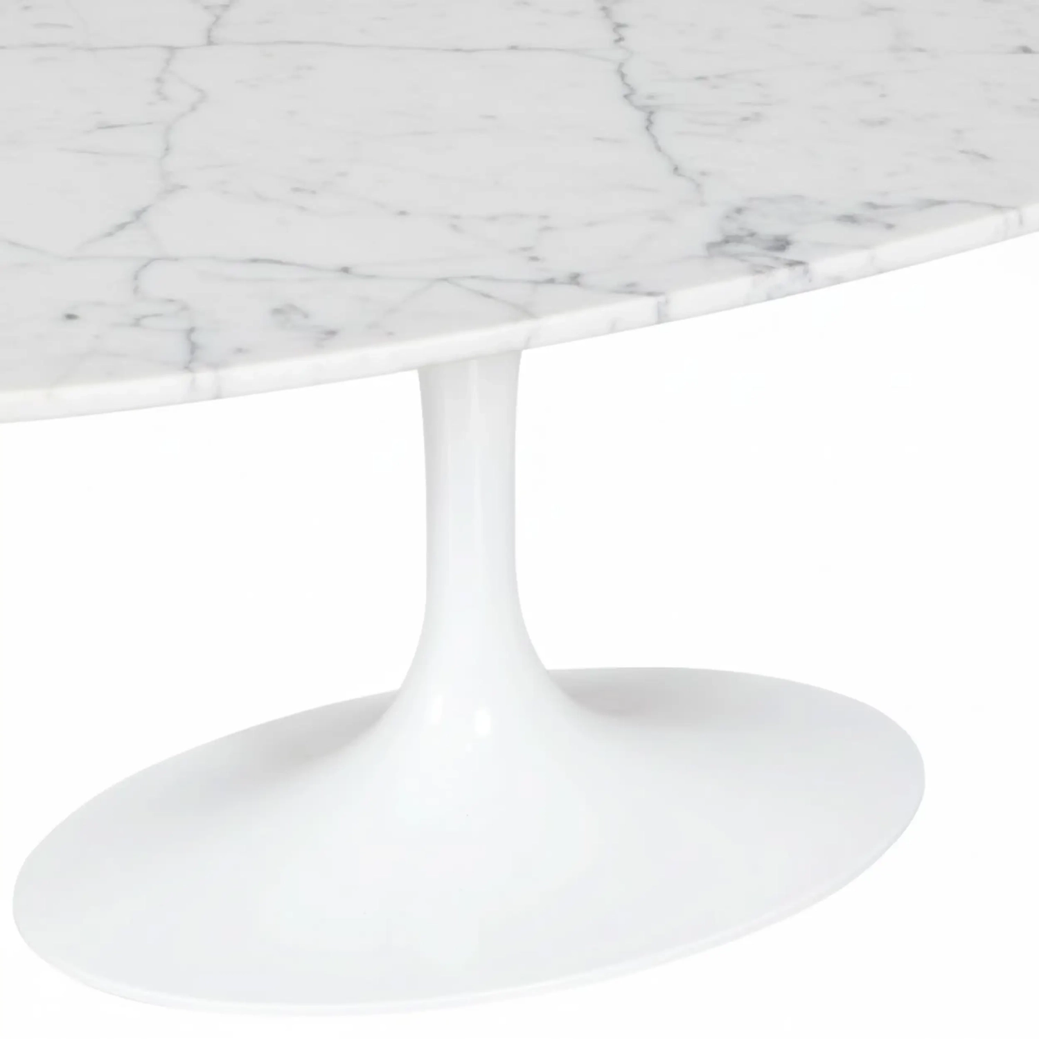 Oval Table Tulip 199 cm Carrara Marble | Saarinen Design for Luxury Dining Rooms