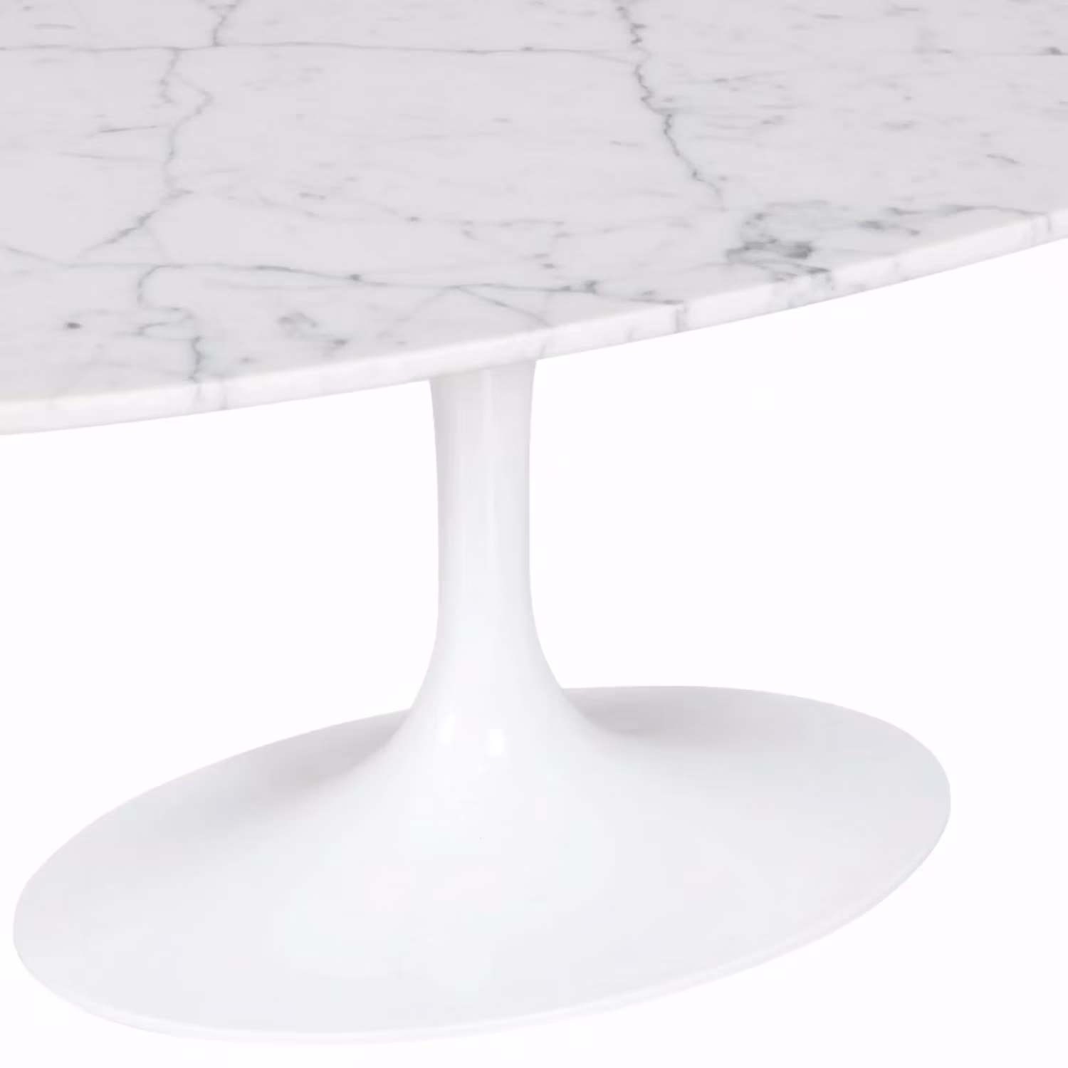 Mesa oval Tulip 199 cm Mármore de Carrara | Design Saarinen para salas de jantar de luxo