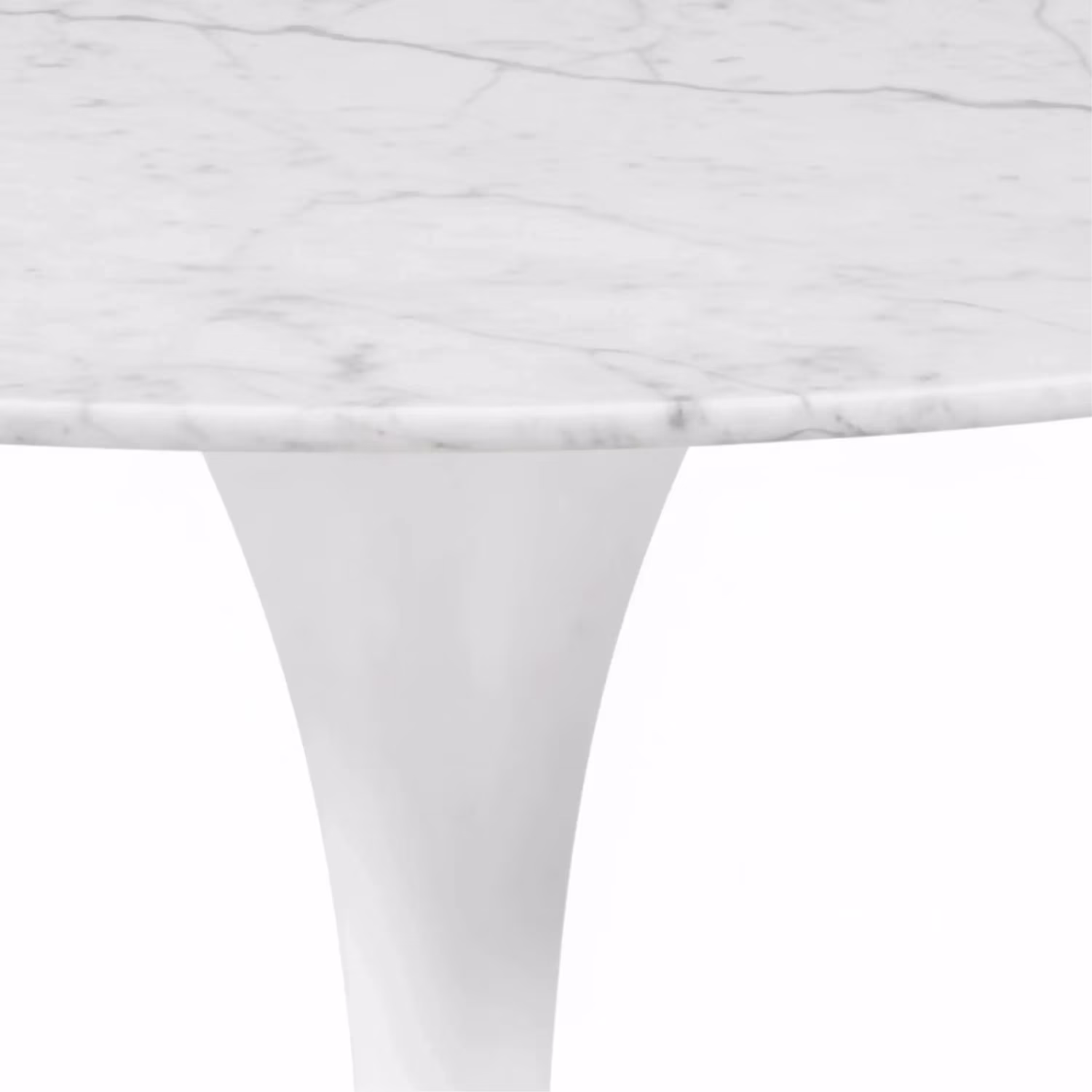 Mesa Oval Tulip 199 cm Mármol Carrara | Diseño Saarinen para Comedores de Lujo