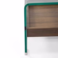 Mesa de centro Pot : Vidro temperado com gaveta de madeira
