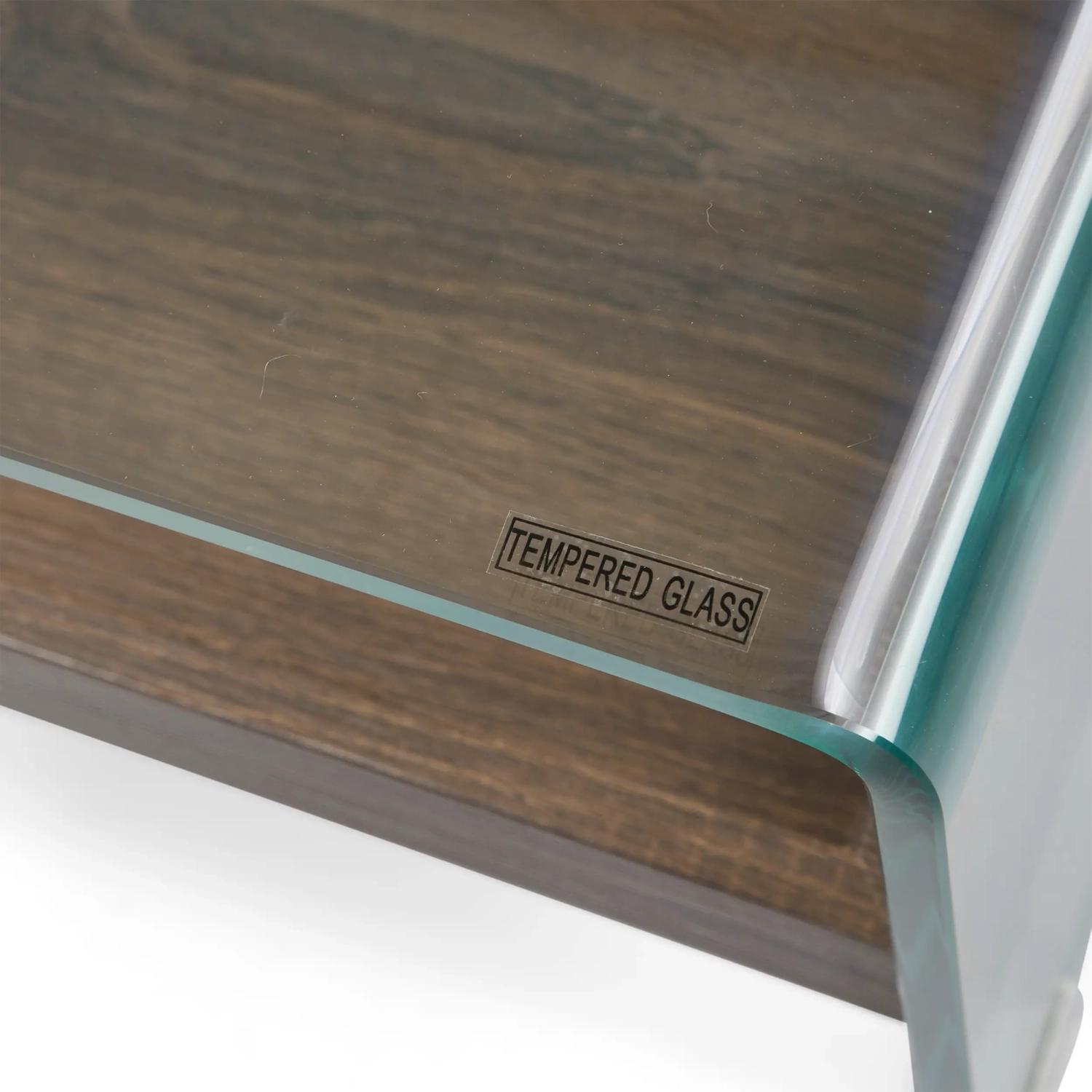 Salontafel Pot : Gehard glas met houten lade