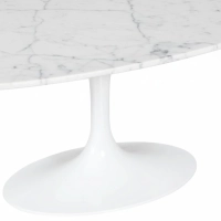 Lotus Coffee Table 120cm in Marble Carrara