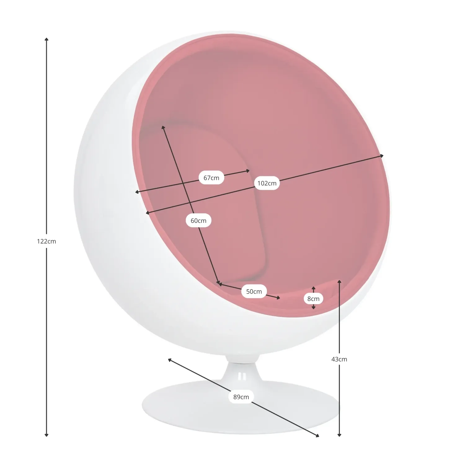 Replica Ball Chair in Cashmere - Modern Armchairs - Mueble Design