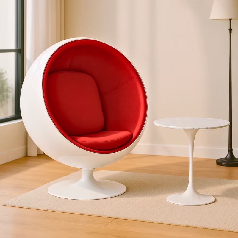 Replica Ball Chair in Cashmere - Modern Armchairs - Mueble Design