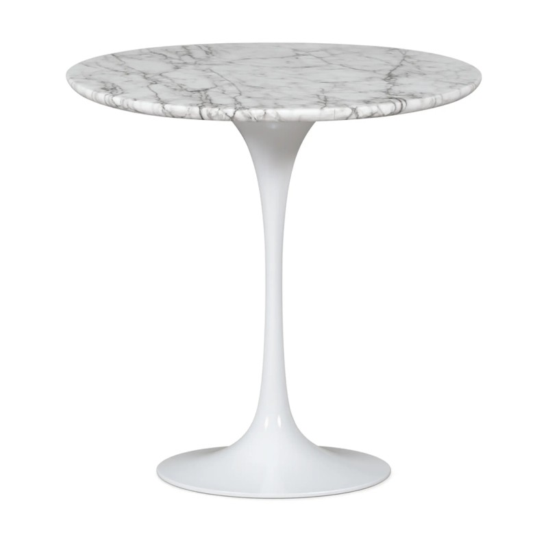Inspiration Side Table Tulip Side Carrara Marble Ø50 cm | Mobelarium