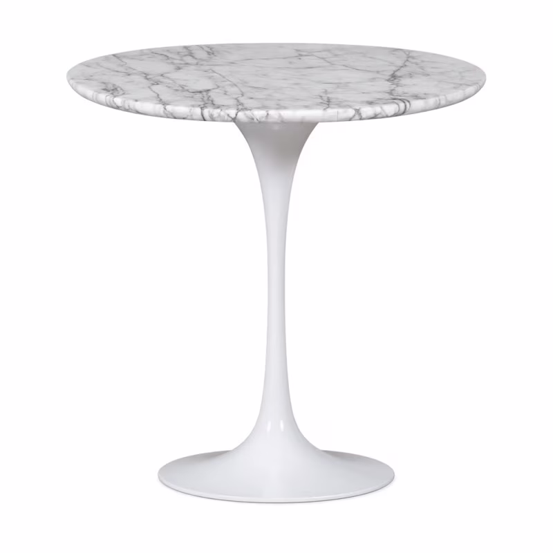 Inspiration Side Table Tulip Side Carrara Marble Ø50 cm | Mueble Design