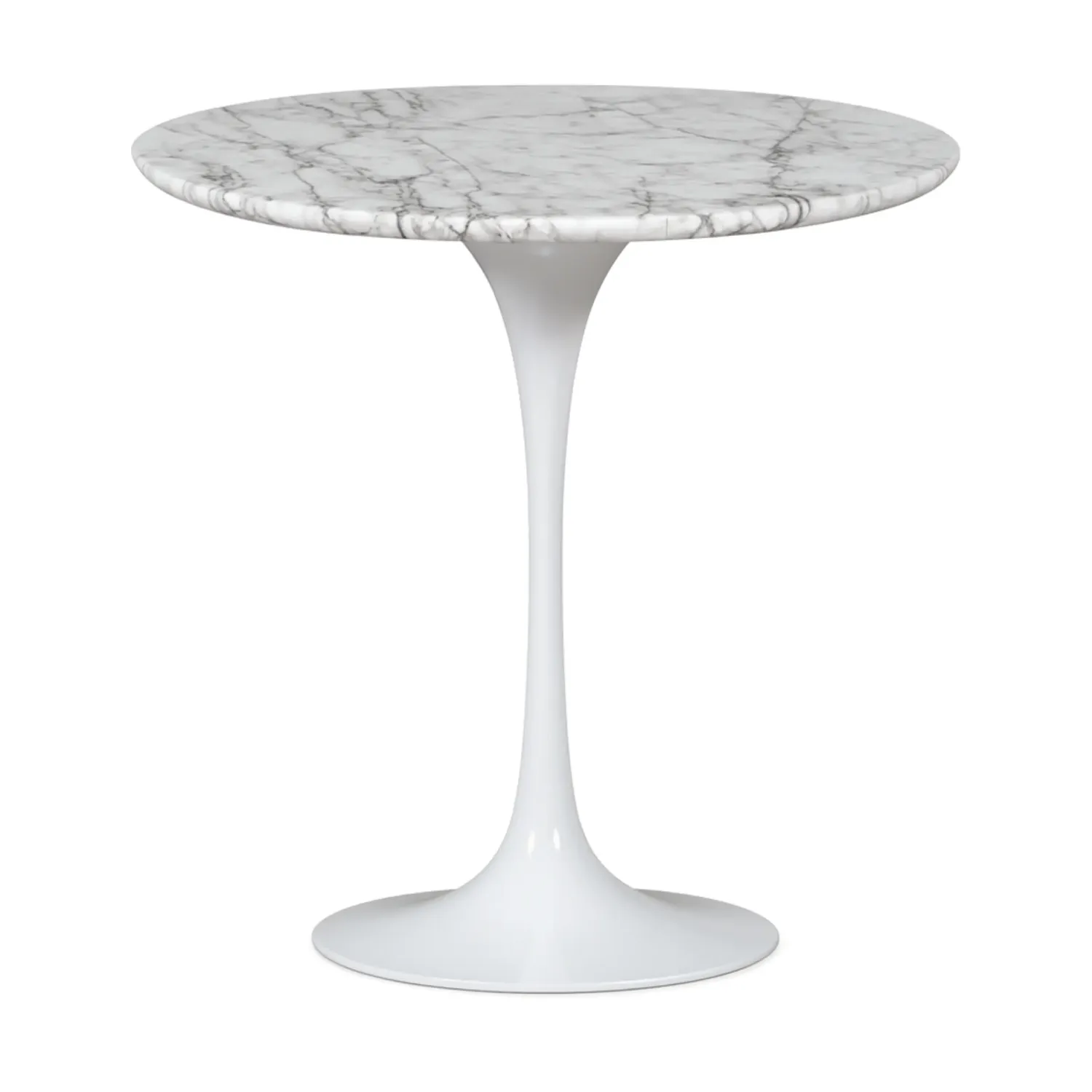 Inspiración Mesa Auxiliar Tulip Side Mármol Carrara Ø50 cm | Mueble Design