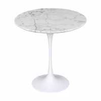 Inspiración Mesa Auxiliar Tulip Side Mármol Carrara Ø50 cm | Mueble Design