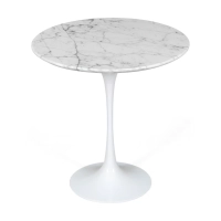 Inspiration Side Table Tulip Side Carrara Marble Ø50 cm | Mueble Design