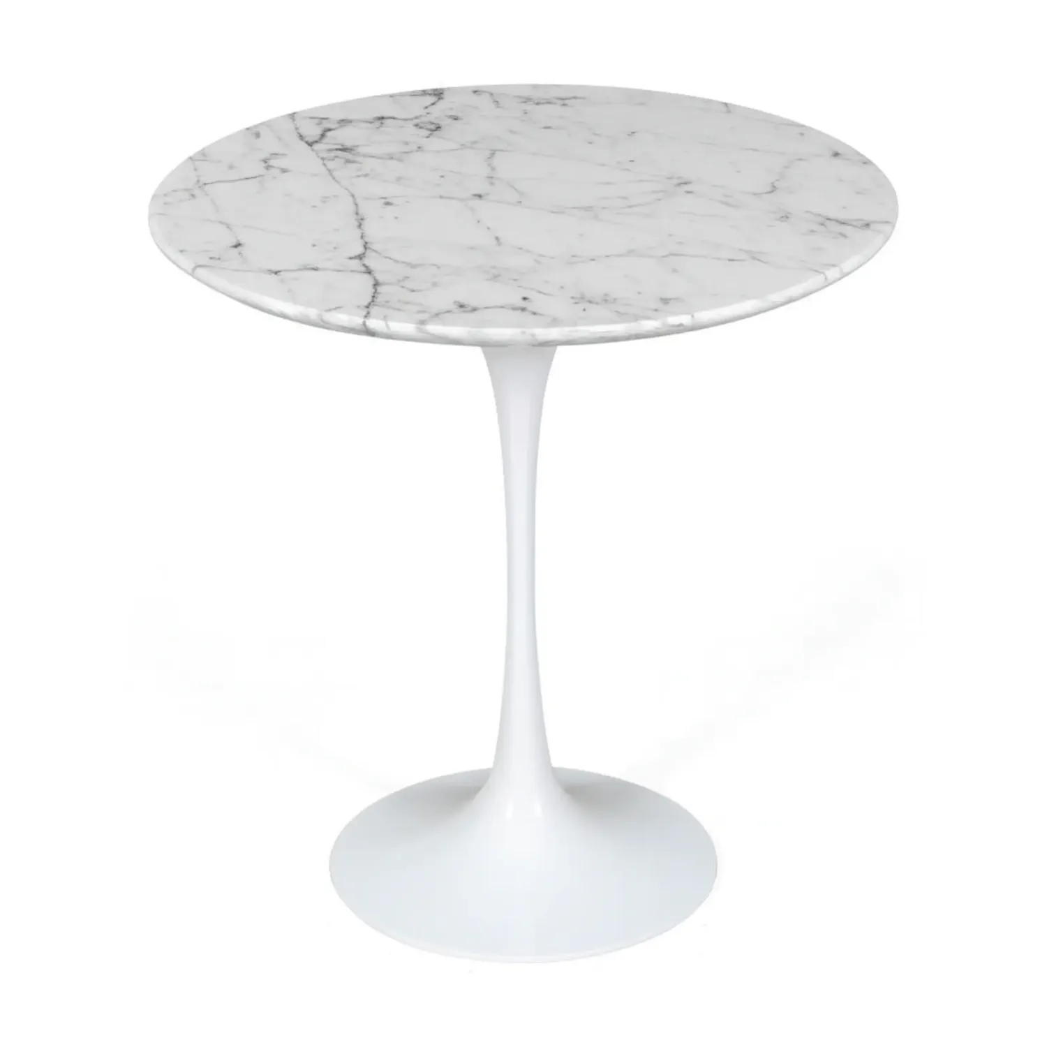 Inspiración Mesa Auxiliar Tulip Side Mármol Carrara Ø50 cm | Mueble Design