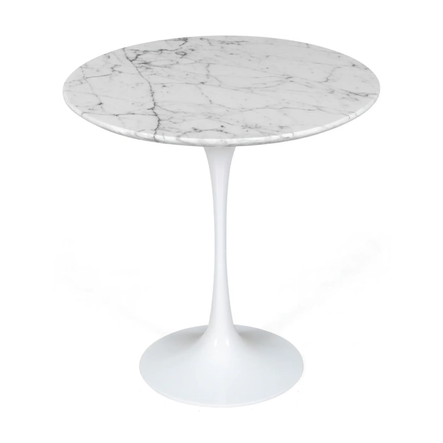Inspiration Side Table Tulip Side Carrara Marble Ø50 cm | Mueble Design