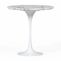 Inspiration Side Table Tulip Side Carrara Marble Ø50 cm | Mueble Design