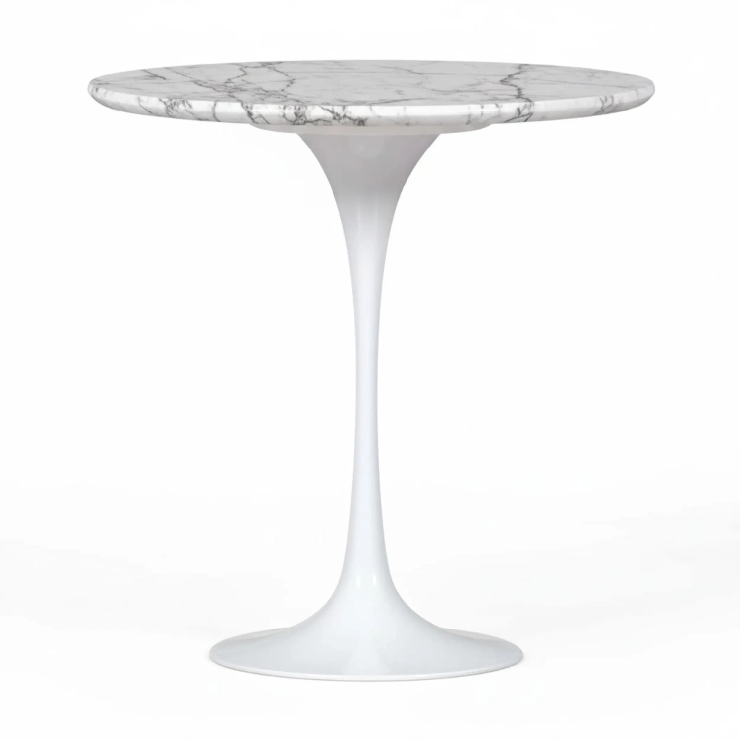 Inspiración Mesa Auxiliar Tulip Side Mármol Carrara Ø50 cm | Mueble Design