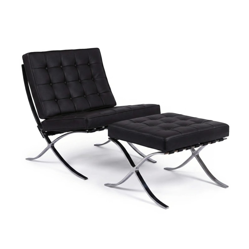 Inspirazione Sedia Berlin con Ottoman in Ecopelle - MobilieDesign
