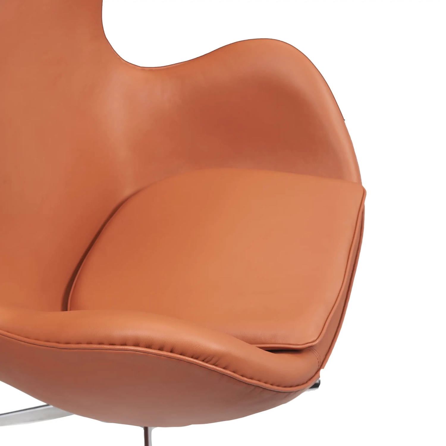Ispirazione di Egg Chair di Pelle - Poltrona da Disegno Premium - Mobilie Design