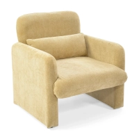Cadeirão estofado minimalista Bristol estofado em espuma de alta densidade