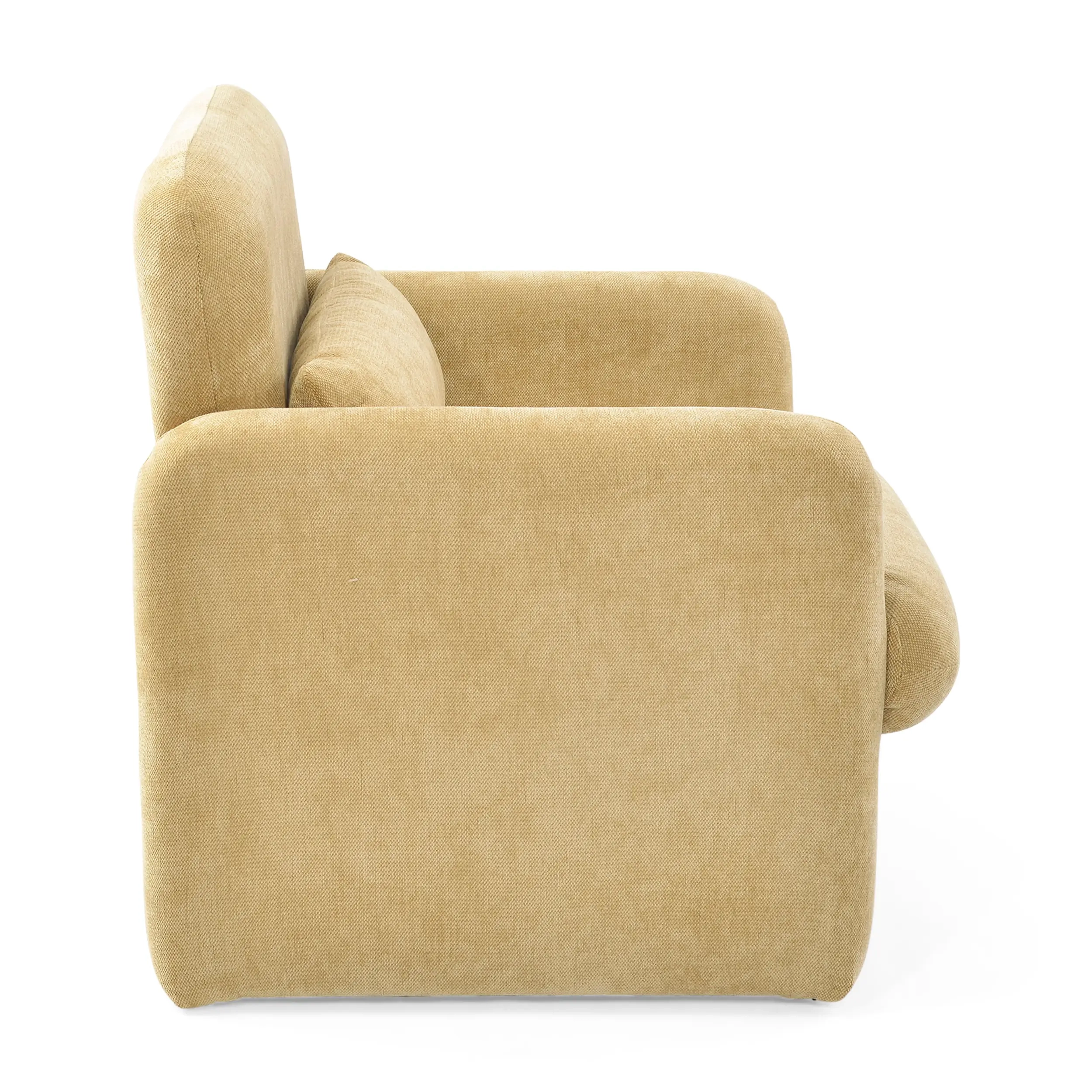 Cadeirão estofado minimalista Bristol estofado em espuma de alta densidade