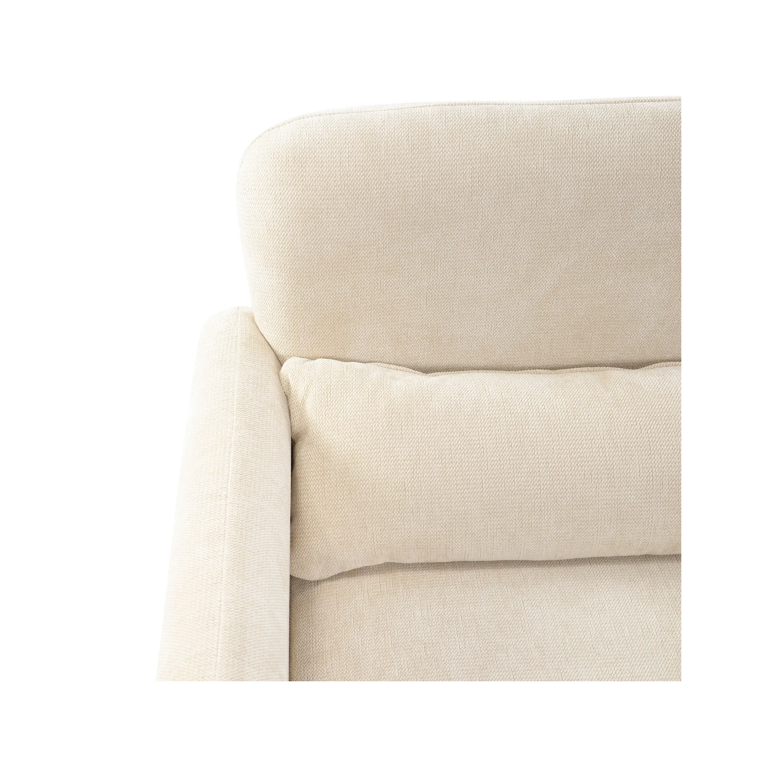 Cadeirão estofado minimalista Bristol estofado em espuma de alta densidade