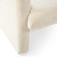 Cadeirão estofado minimalista Bristol estofado em espuma de alta densidade