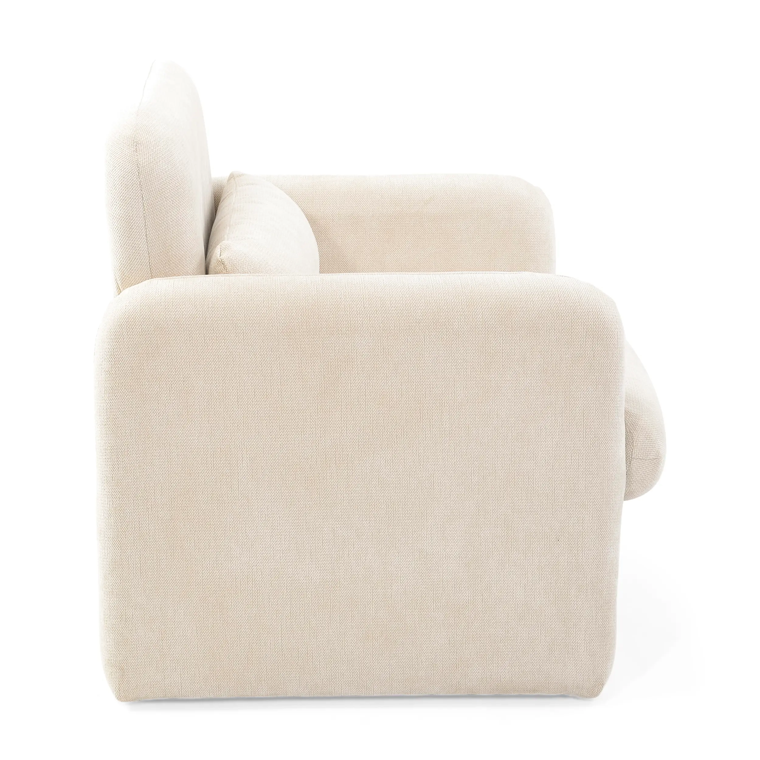 Cadeirão estofado minimalista Bristol estofado em espuma de alta densidade